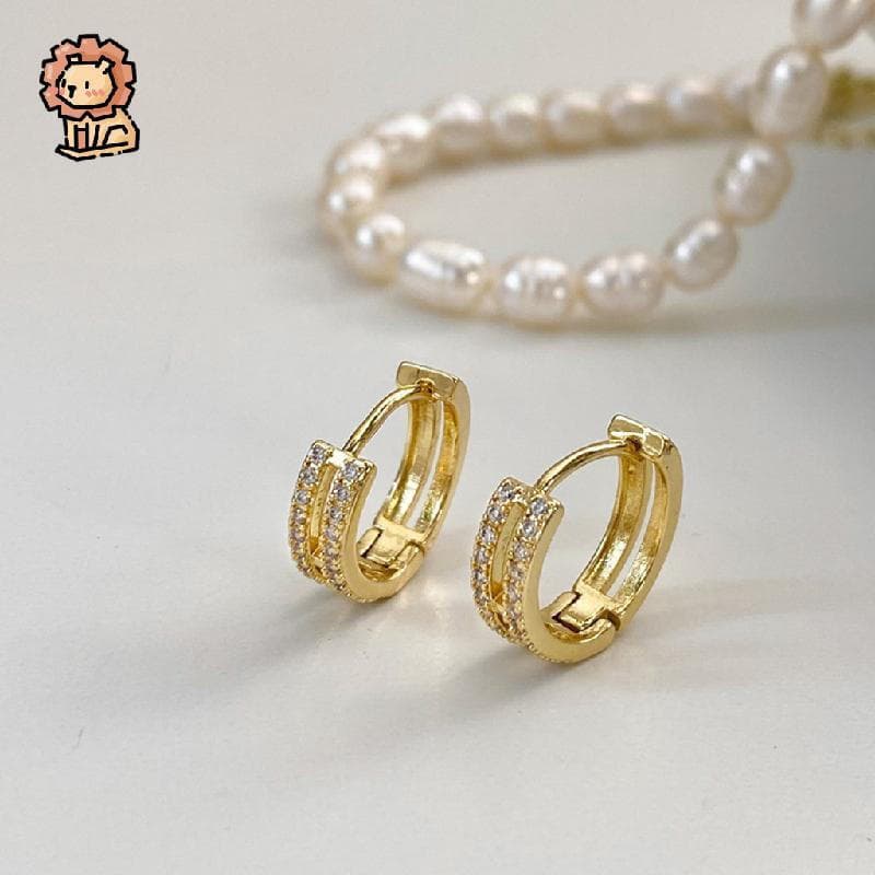 Requintado Cor De Ouro Brincos Cristal Natural Zircão Moda Feminina Noivado Orelha Fivela Jóias Acessórios
