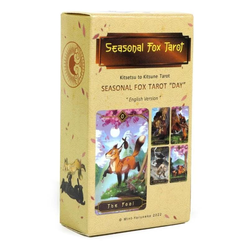 [Estoque pronto] Jogo de cartas sazonal Fox Tarot Seasonal Fox Tarot Inglês Jogo de tabuleiro Jogo de cartas