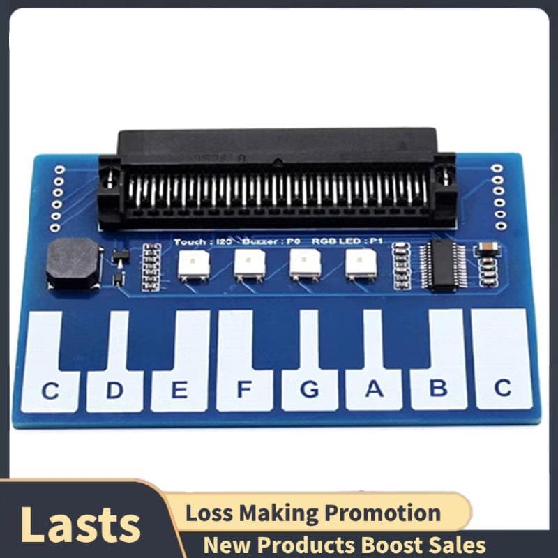 Para Placa De Expansão Micro-Bit Mini Piano De Música Legal Luzes Coloridas/Buzzer/Interface De Teclado