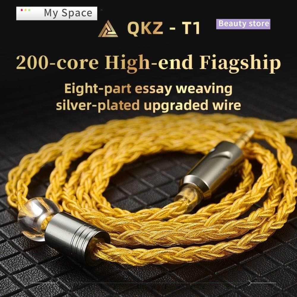Meu Cabo De Fone De Ouvido , Atualização QKZ T1 De 200 Núcleos E 8 Fios Substituição KZ De 0.75MM 2 Pinos