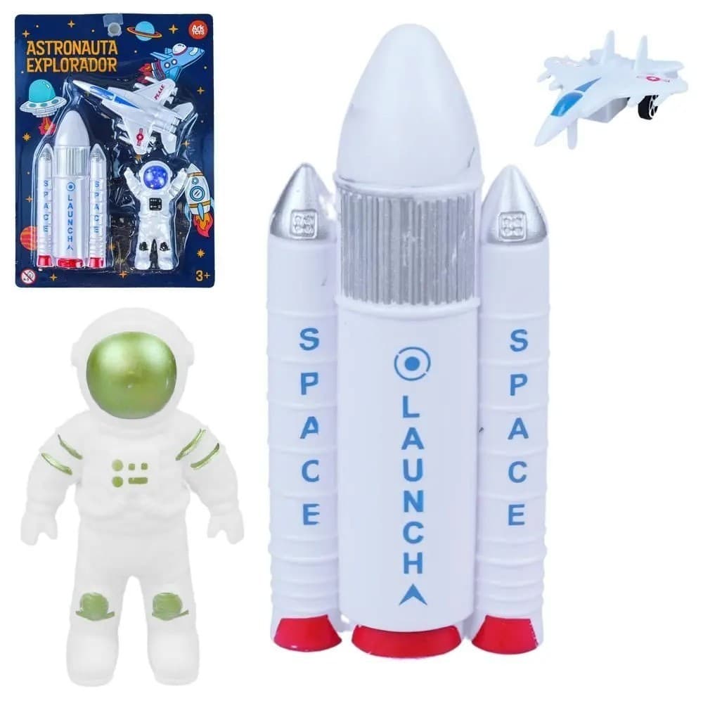 Brinquedo Foguete com Boneco Astronauta e Nave para se divertir - ARK Brasil