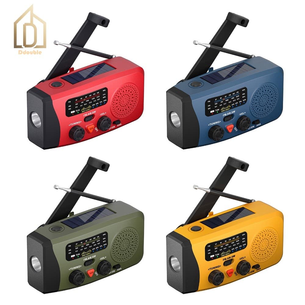 Rádio Meteorológico AM/FM Noa Com 4 Lanternas LED Movido A Energia Solar Para Emergências Internas/Externas [Ddouble.br]