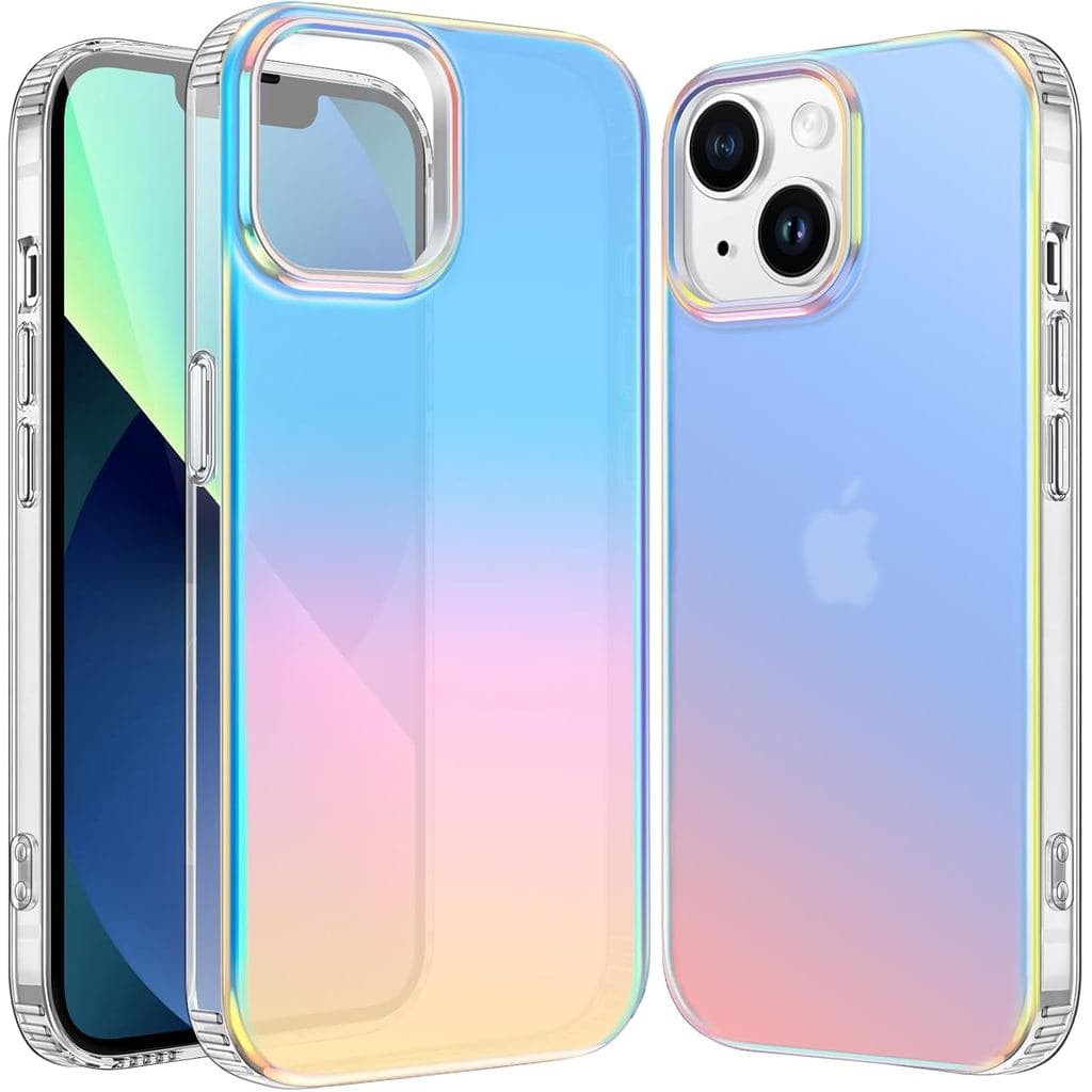 Compatível com a Capa do iPhone 13, Capa de Telefone Iridescente com Efeito de Gradiente de Cor, Capa Protetora Rígida e