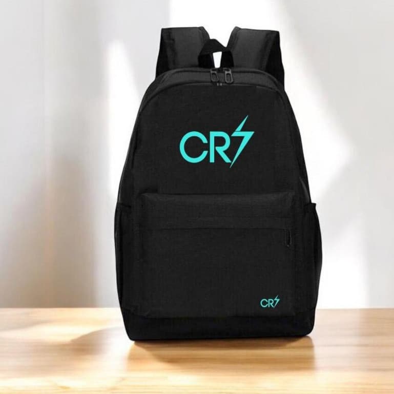 Mochila Menino Masculino CR7 Espaçosa com Bolso Lateral