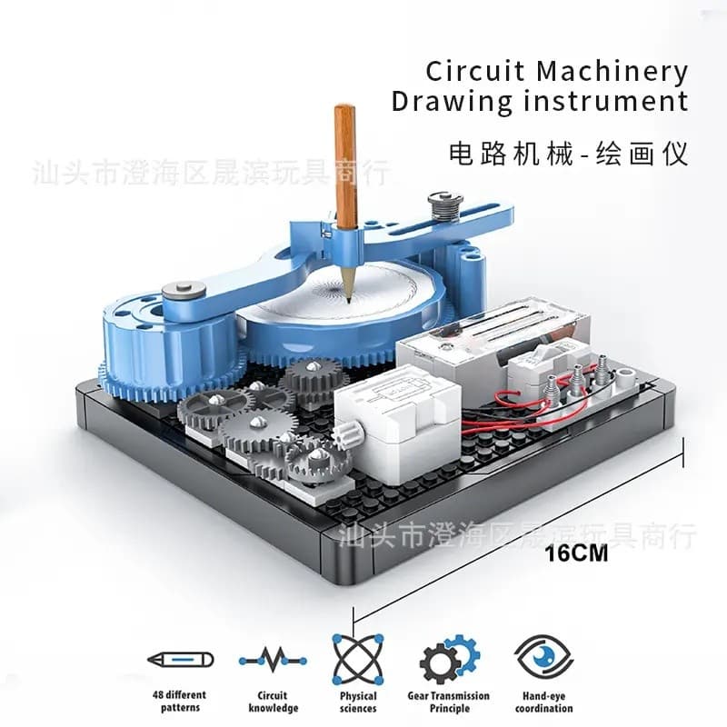 Brinquedo de Montagem de Circuito para Instrumento de Pintura Elétrica, Ciência e Educação STEAM, Experimento de Física