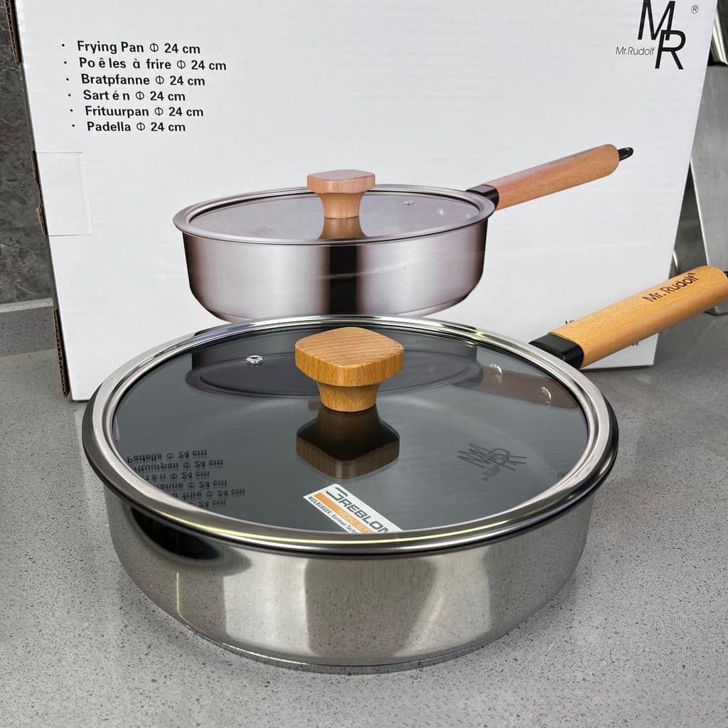 Frigideira antiaderente de cerâmica, frigideira japonesa espessada, aço inoxidável 316, panela de indução Wok doméstica,