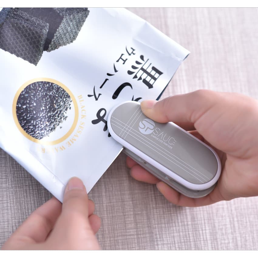 Mini selador de lanche japonês, pressão manual doméstica, selador de saco plástico para alimentos pequenos, selador de p