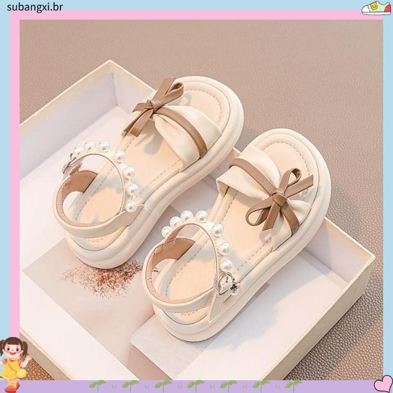 Meninas sandálias 2 025 verão novo estilo sapatos de princesa sola macia sandálias de praia médio grande crianças sandál