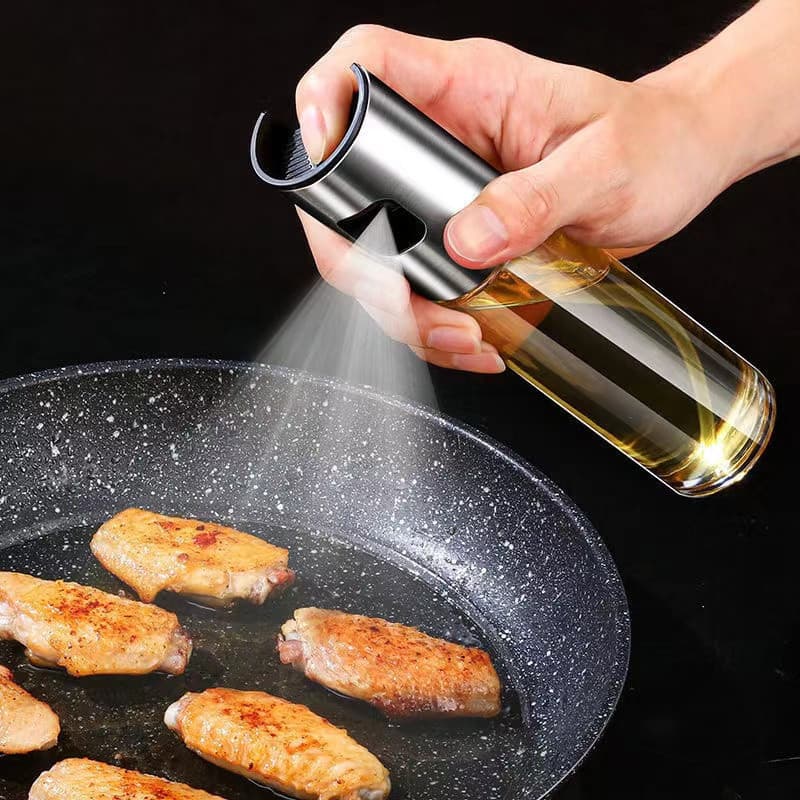 Spray Borrifador de Azeite e Vinagre Vidro Pulverizador Cozinha Portátil Anti Vazamento