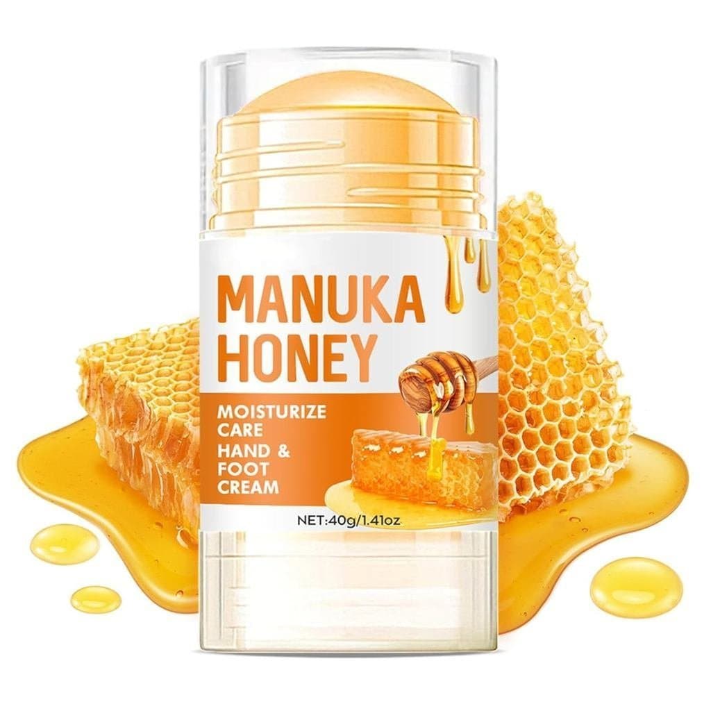 Bálsamo em Bastão para os Pés com Mel de Manuka, Creme Hidratante e Esfoliante para Calcanhares e Pés Secos e Rachados,