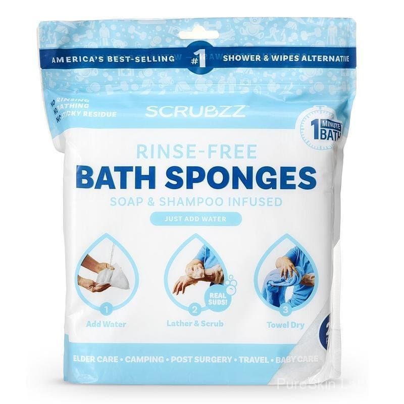 Toalha de banho descartável sem enxágue Scrubzz - Pacote com 25 unidades - Toalha de banho descartável multifuncional, b