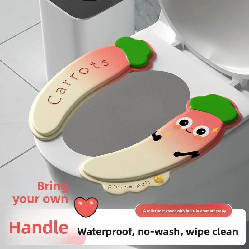 Assento sanitário de EVA com aromaterapia, assento sanitário fofo para uso doméstico, quatro estações, Universal, laváve