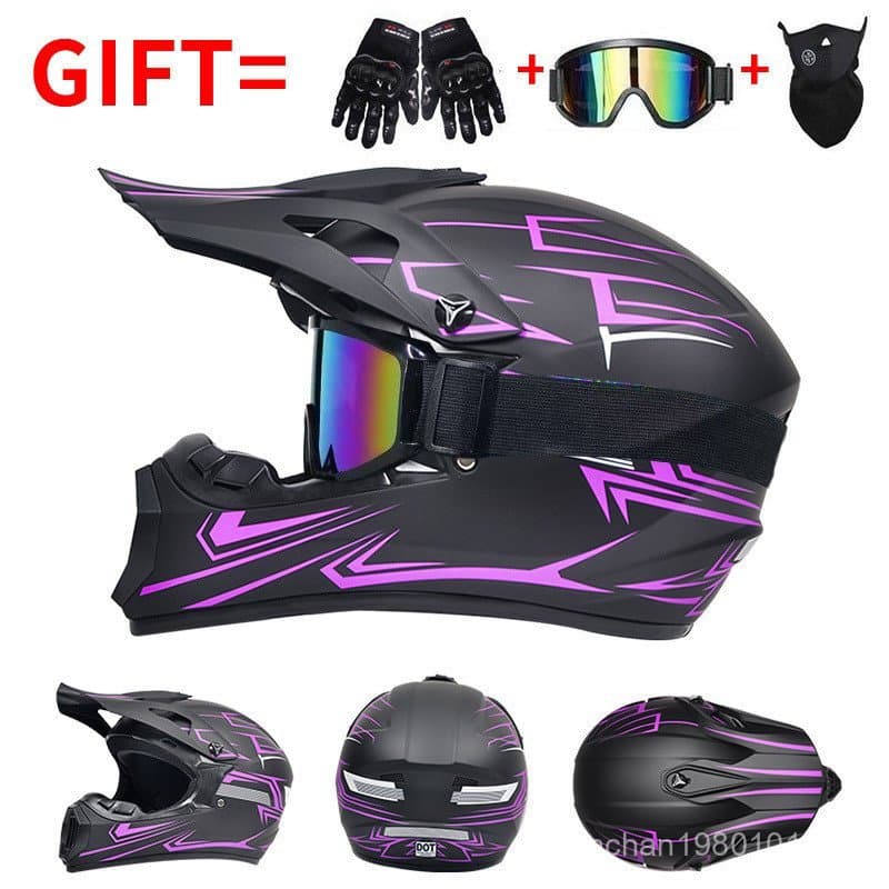 Capacete de motocicleta off-road certificado pela DOT para vendas internacionais, capacete de segurança integral para mo