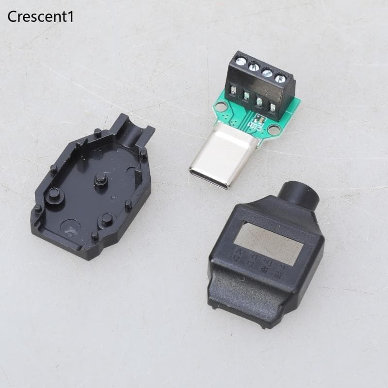 Crescent1 Solda Necessária Adaptador Terminal Crimpagem 5 Pinos E 4 Para Reparo USB C