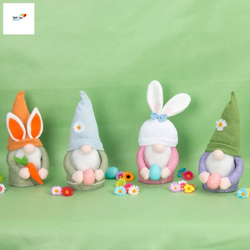 Ornamento De Boneca De Ovo De Coelhinho Da Páscoa 2026-Presente Rudolph Sem Rosto Para Decoração De Férias