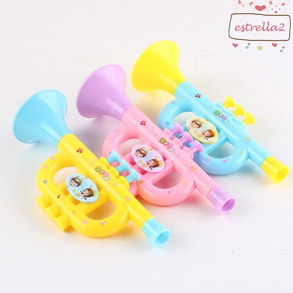 AESTRELLA Crianças Trompete Cor Aleatória Instrumento De Simulação Infantil Jogando Instrumentos Musicais Brinquedo Hoot