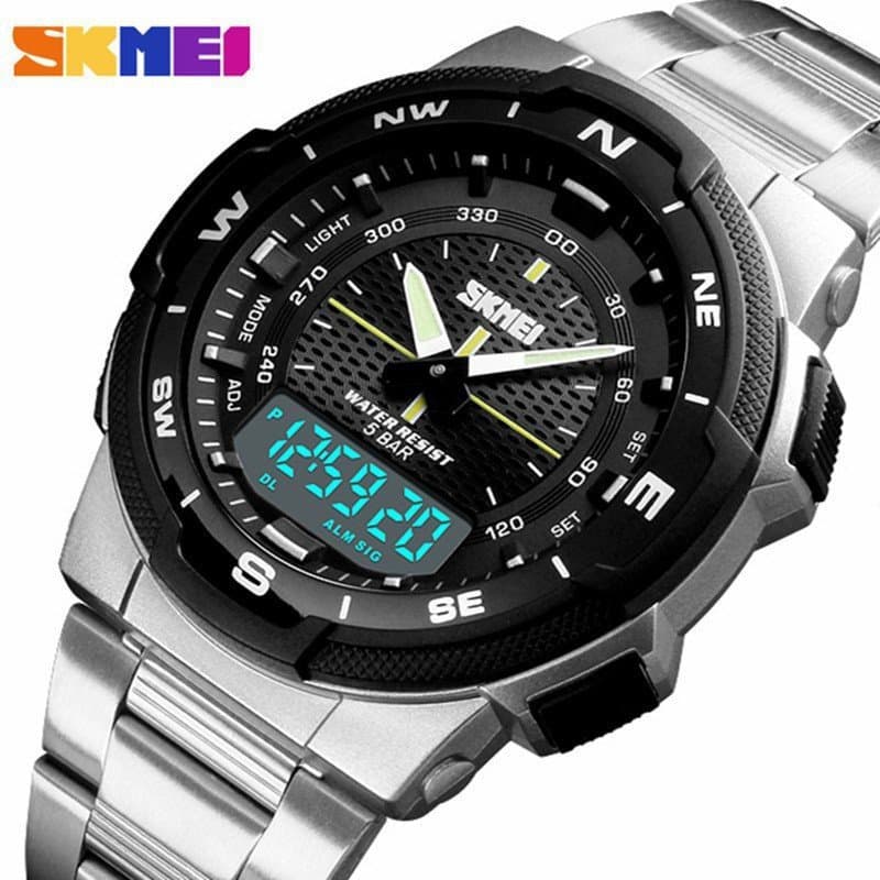 Relógio esportivo de quartzo à prova d'água digital SKMEI Casual LED para homens 1370