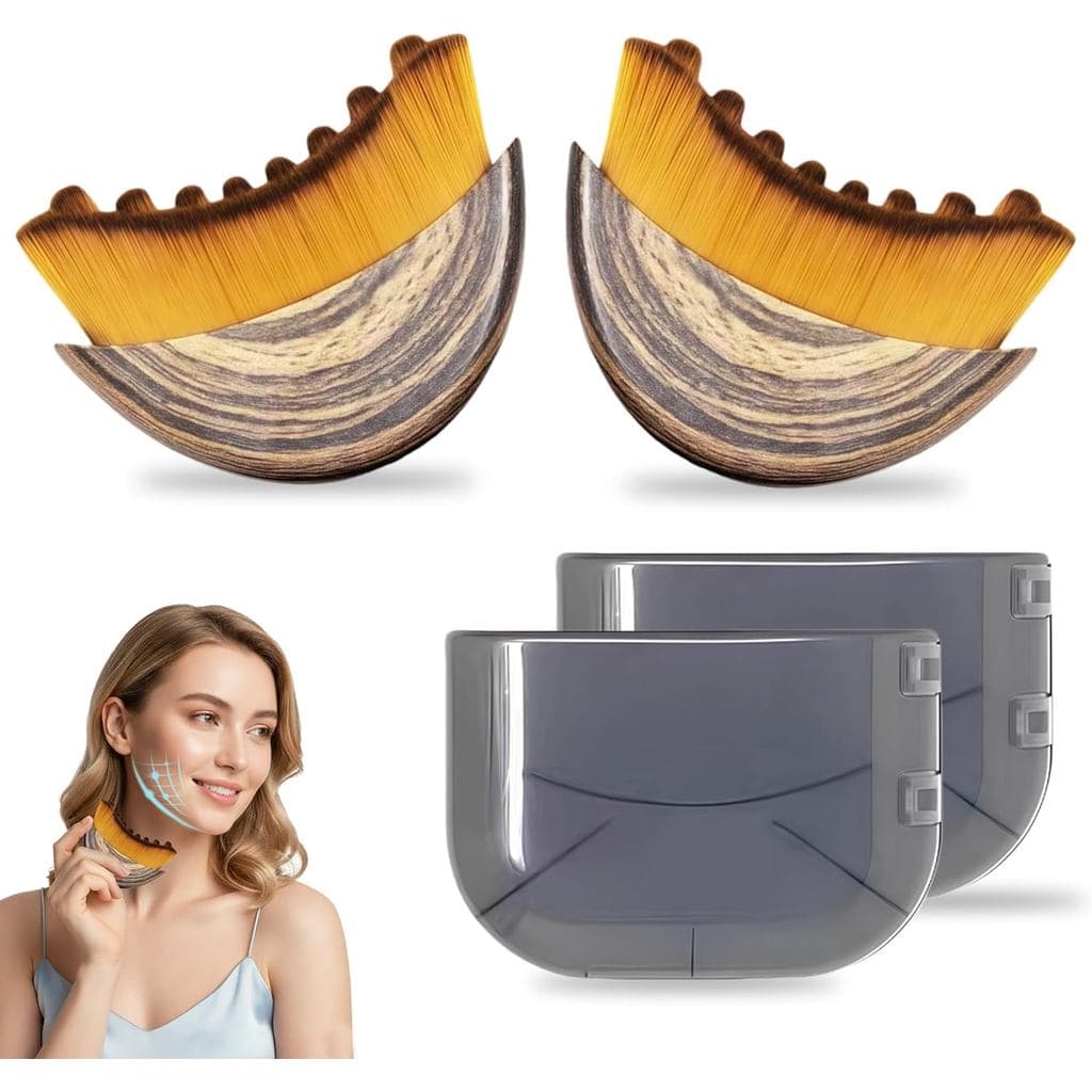 Nova Escova Facial para Contorno Linfático, Massageador de Drenagem Linfática para o Rosto, Projetada Ergonomicamente pa
