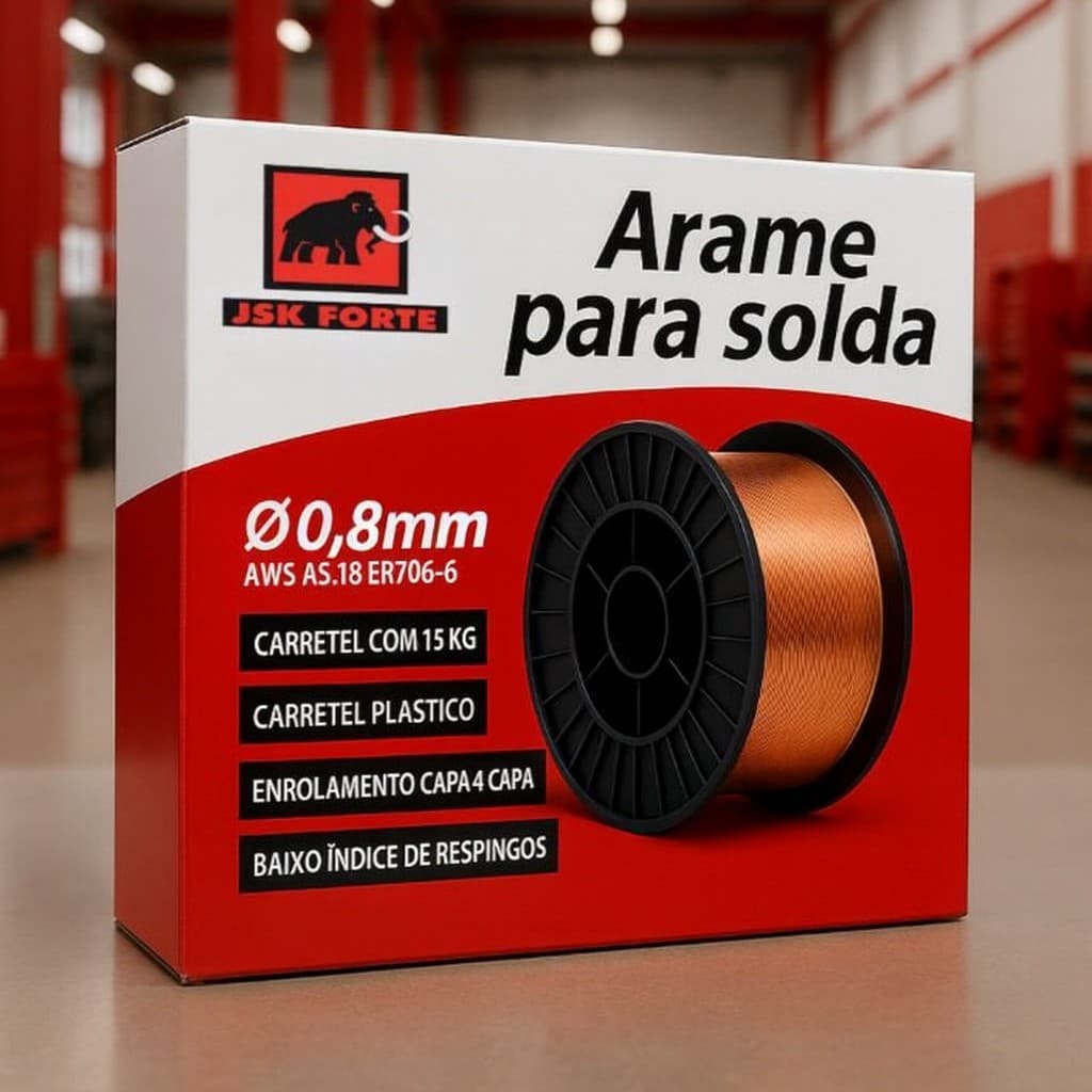 Arame MIG 0.8mm 15kg Solda Profissional (ER70S6)