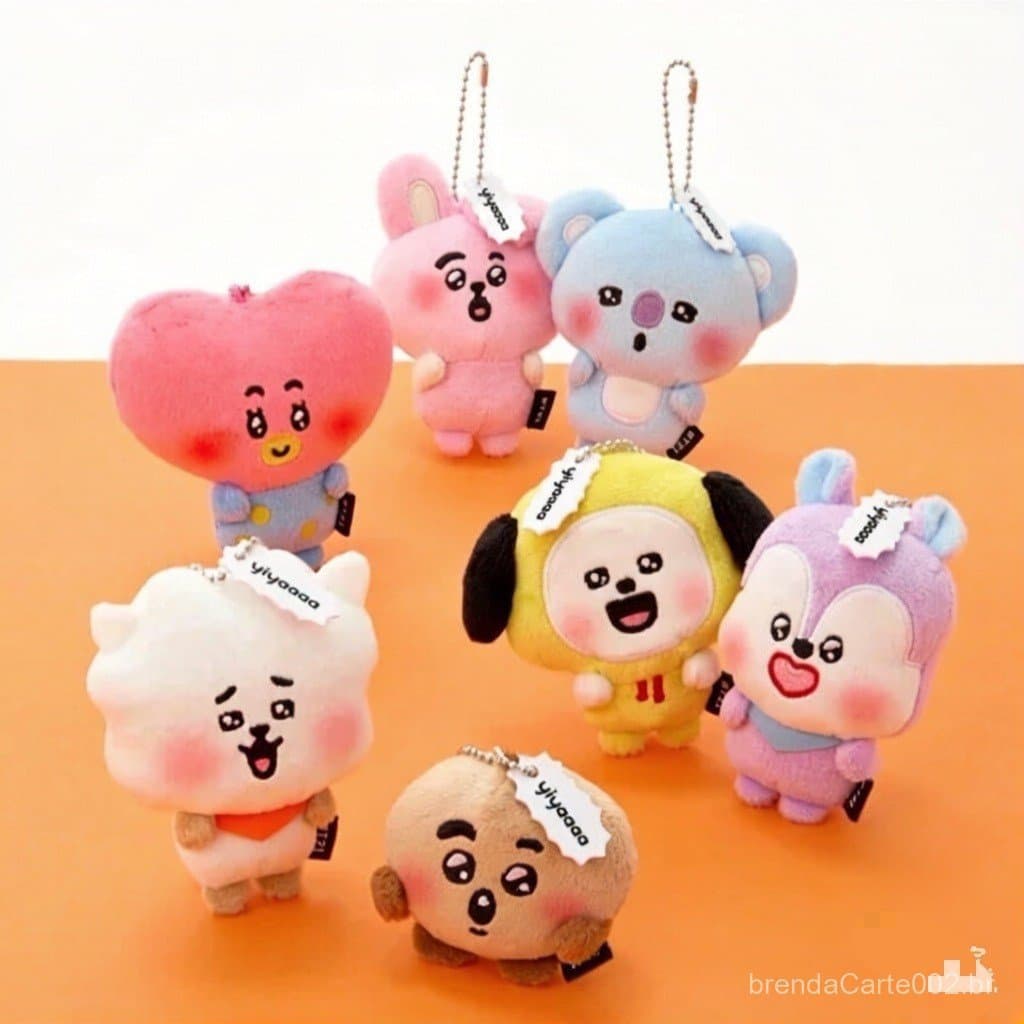 Novo Kpop Ídolo TATA COOKY CHIMMY Chaveiro De Pelúcia Bangtan Meninos Bonito Dos Desenhos Animados Boneca Chaveiros Saco