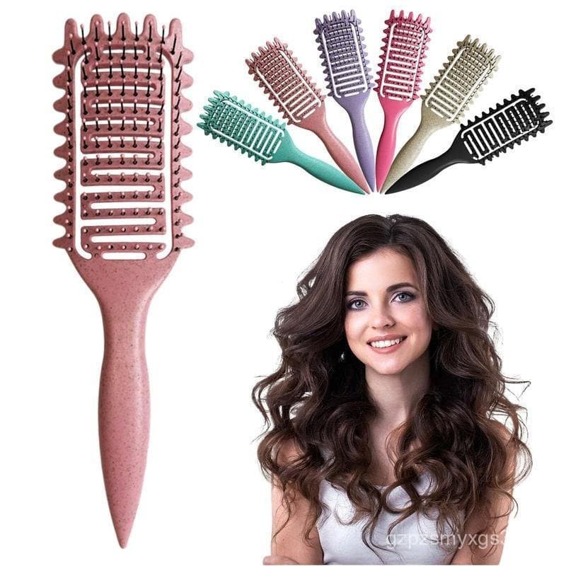 Escova para cabelos cacheados, escova para modelar cachos com design oco, pente para barba, escova desembaraçadora, ferr