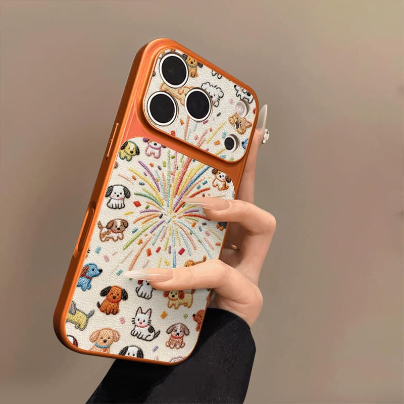 Cão gato cinza marrom adequado para Apple 17promax capa de telefone 16pro novo estilo 15promax resistente a choques 14pr
