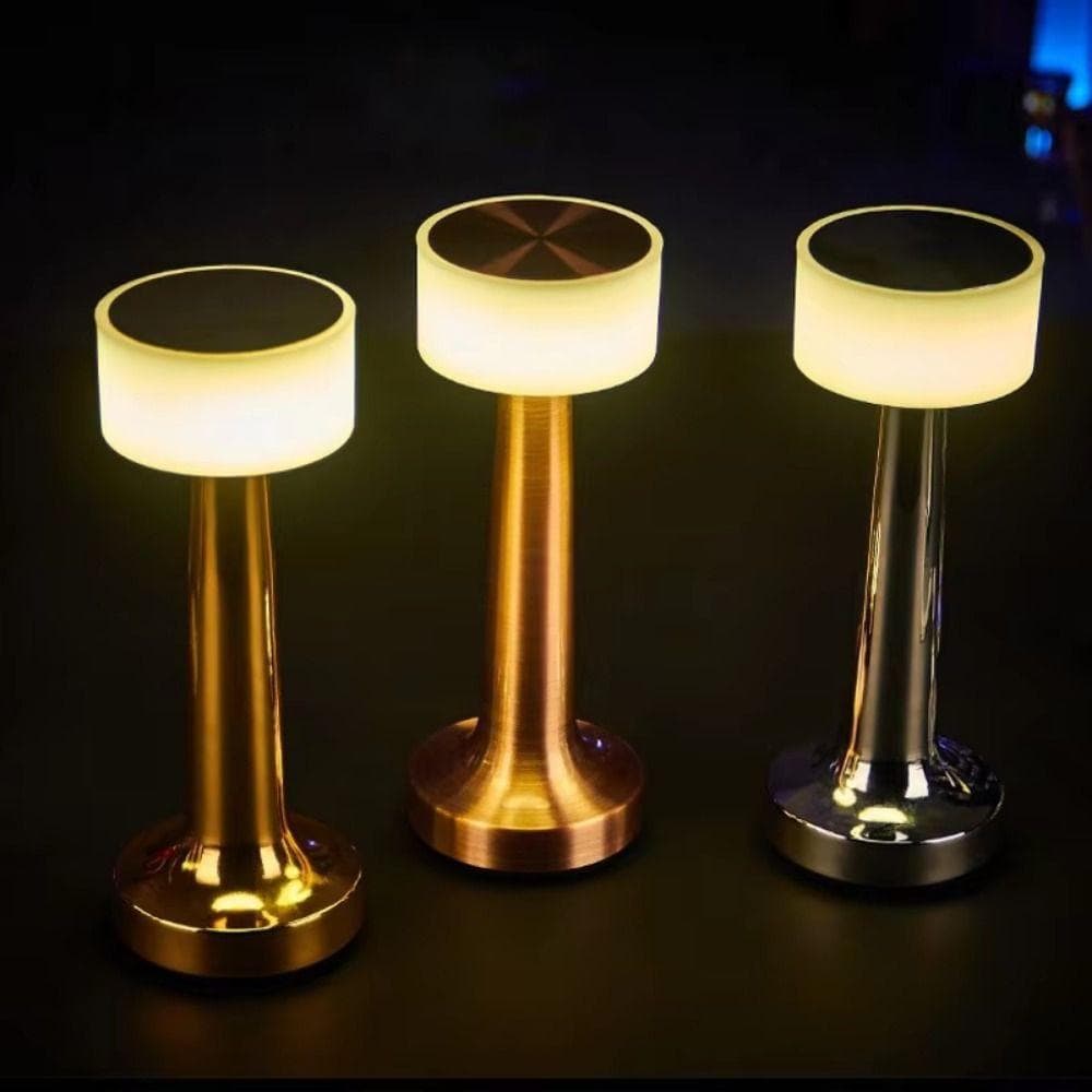 Candeeiro De Mesa Retrô , Leitura LED Sem Fio Criativo , Luz Recarregável Com Iluminação Regulável