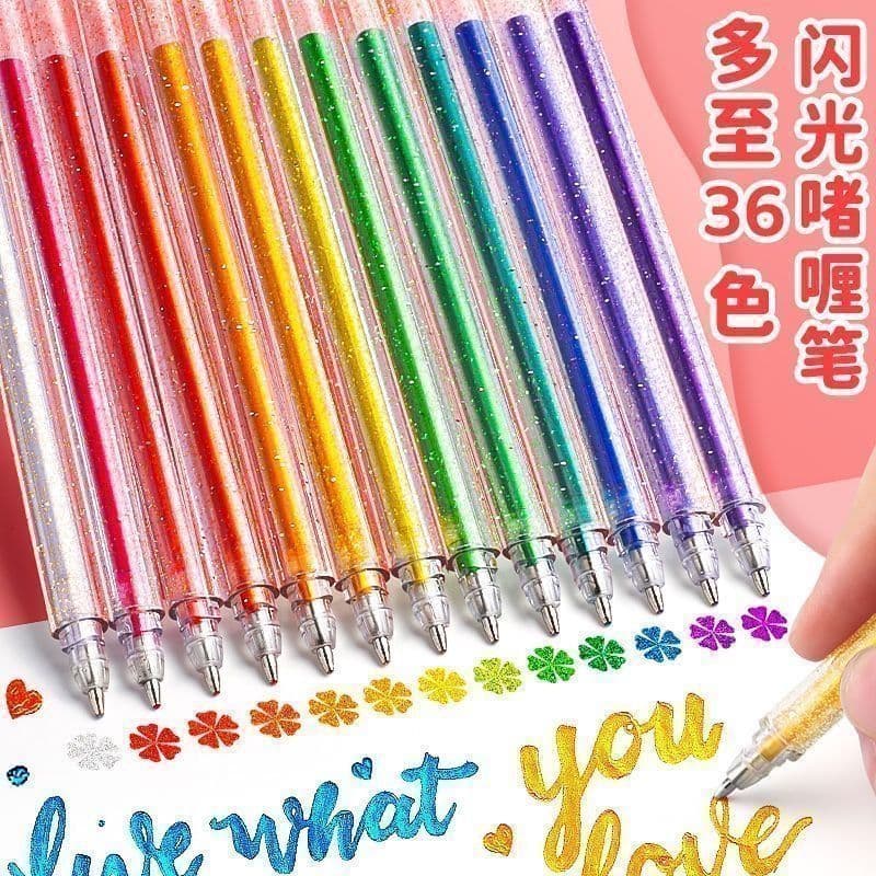 Caneta de Gel piscante colorida em caixa Touchmark em estoque pronto Caneta manual infantil Caneta piscante de jornal ma