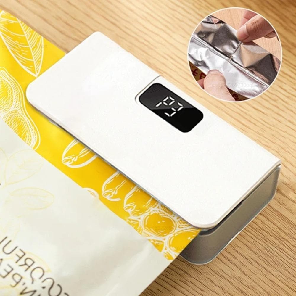 Vedação De Saco Térmico | Selador De Sacos Plásticos Inferiores Recarregáveis USB , Clipe De Portátil Com Botão