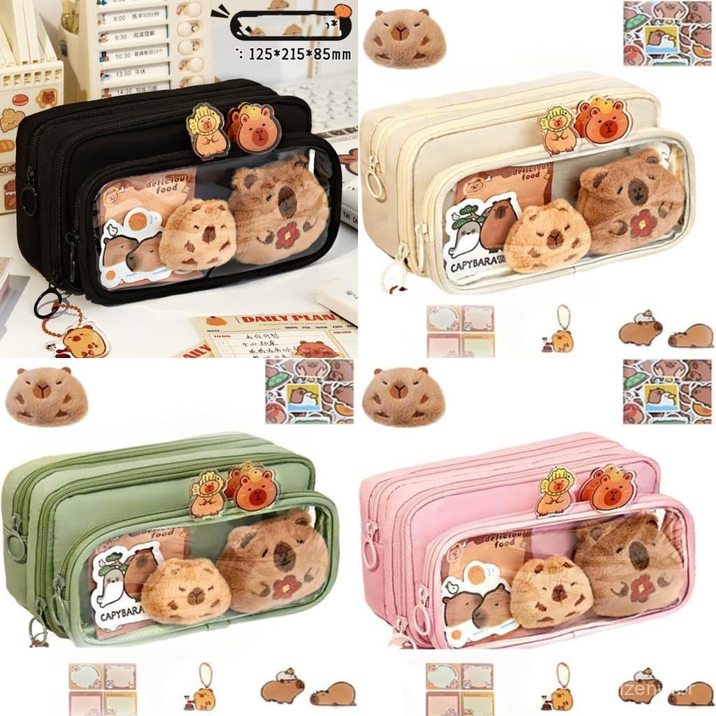 Conjunto Compacto De Suprimentos Coloridos , Capivara Larga E Fofa Para Aula Escolar Infantil