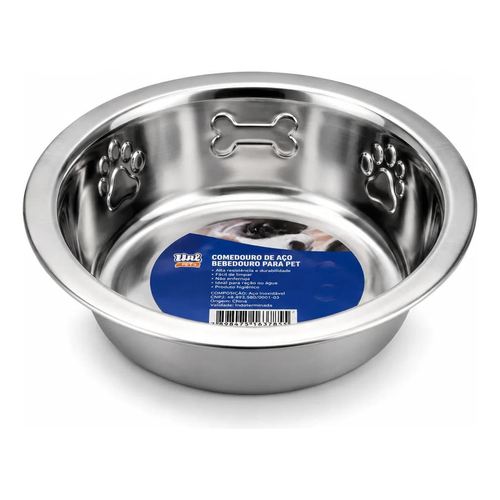 Pote De Ração Inox Para Gato E Cachorro Pequeno 11cm