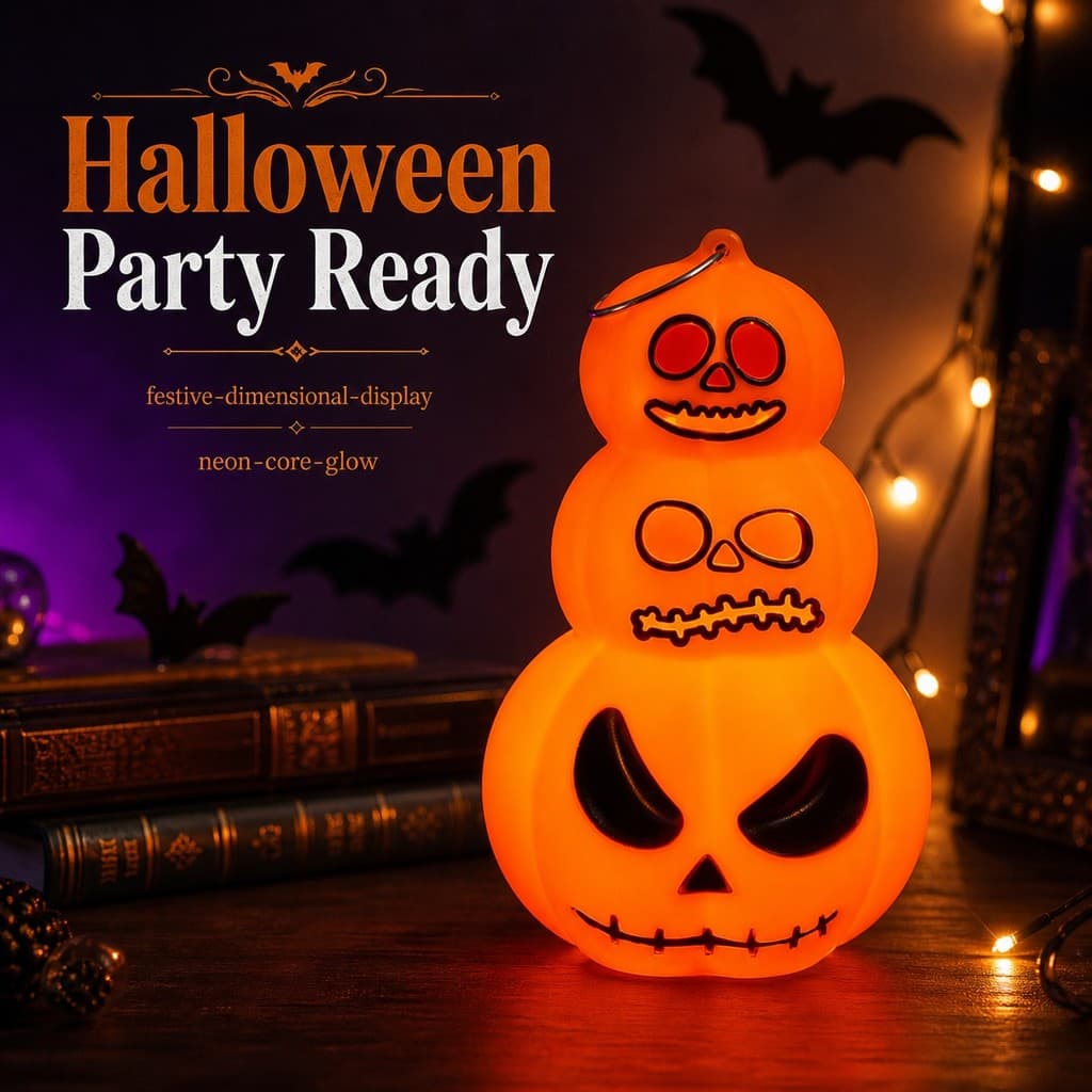 Halloween Jack O Lanterna Luz Compacta Decoração De Abóbora Para Estante De Mesa Mantel