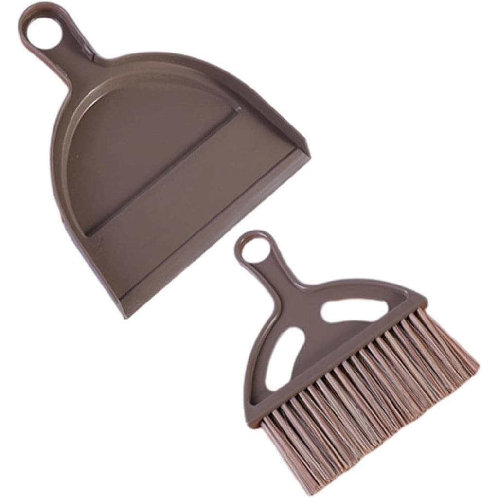 Conjunto de Escovas de Limpeza para Teclado Mini com Vassoura de Plástico Leve e Pá, Kit de Vassoura Portátil para Mesa