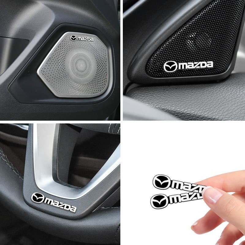 Adesivo de Emblema para Alto-falante de Carro, Acessório de Decoração Interna e Externa Universal para MAZDA 2 3 ATENZA