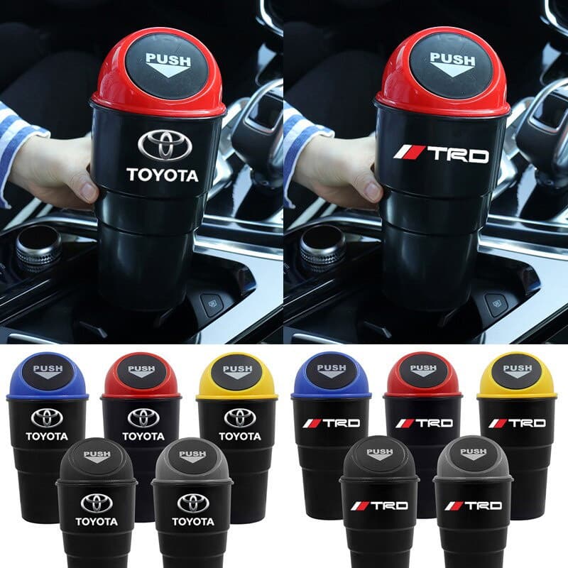 Lixeira Universal para Carro com Suporte para Copos para Toyota TRD Camry Corolla Yaris Hilux Highlander Aqua Rav4 CHR P