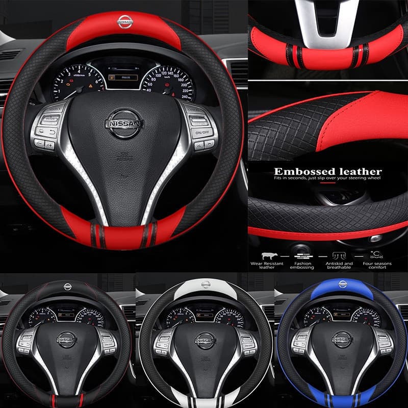 Capa de Volante Fina Sem Cheiro para Todos os Carros Nissan: Frontier, Sylphy, Sentra, Navara, Serena, Teana, GTR, Nv350