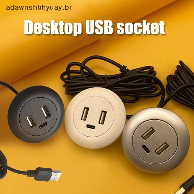 Adwnshbyuay Embutido Desktop USB TYPE-C Carregador Móveis Sofá Soet Multifuncional Escondido Cabo De Carregamento Rápido