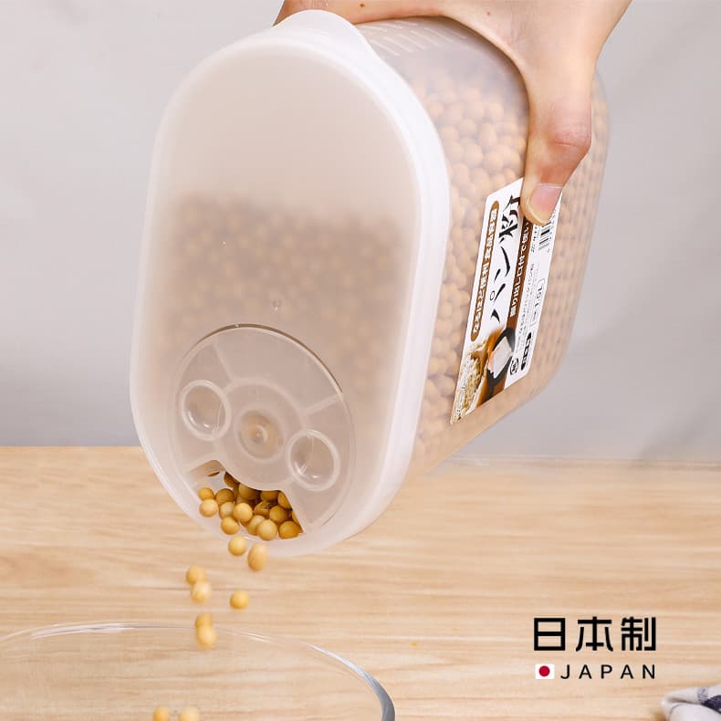 Japão importado farinha pode amido caixa de armazenamento plástico transparente com tampa caixa de açúcar branco cozinha