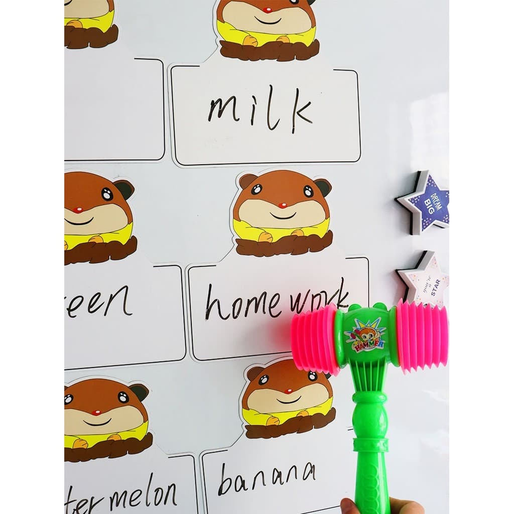 Whack-a-Mole jogo quadro branco adesivo magnético regravável cartão de palavra em branco tamanho grande alfabetização in