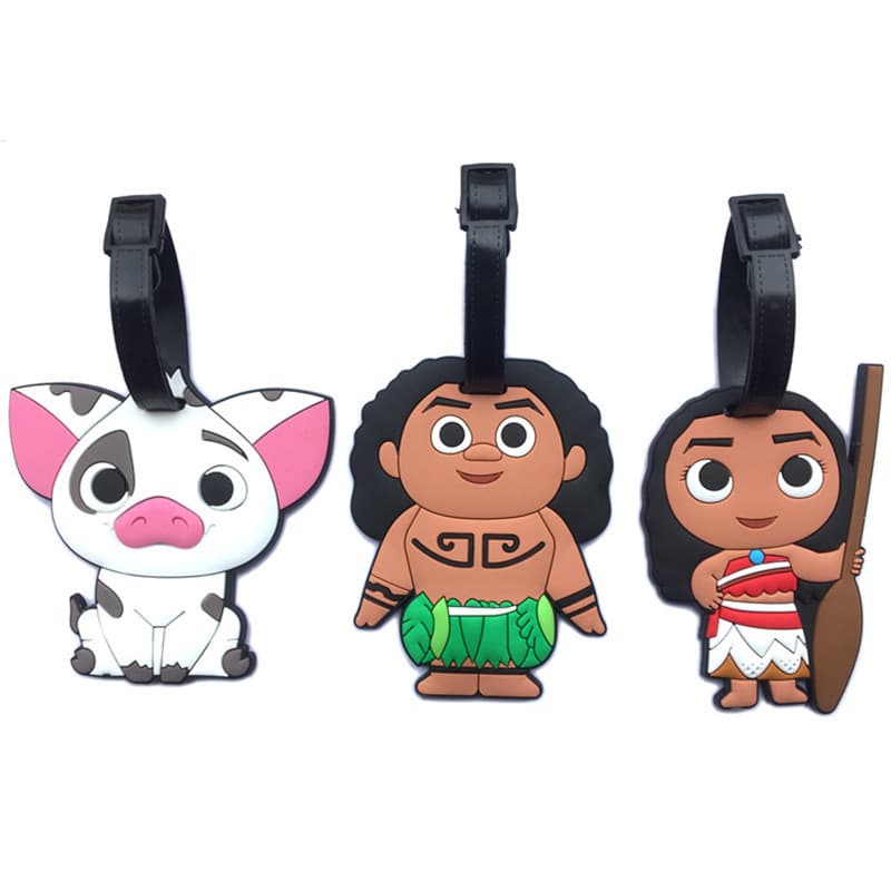 Etiqueta de bagagem Romance dos desenhos animados agente cerebral equipe embarque mala Check-In tag identificação mochil