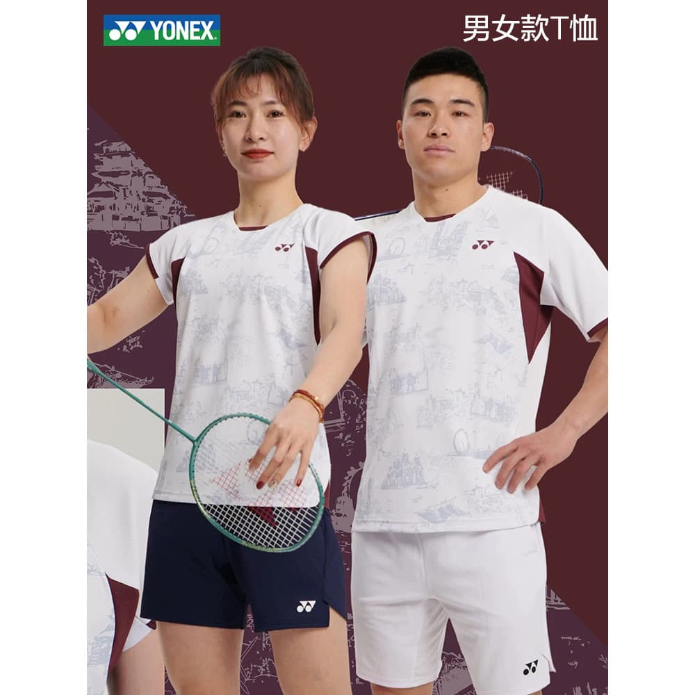 Novo uniforme de Badminton Yonex yy masculino feminino de manga curta de secagem rápida sem mangas esportes topo uniform
