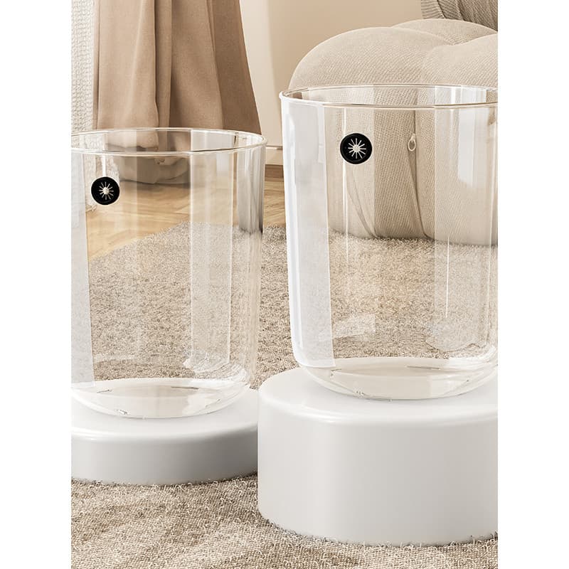 Lixeira transparente doméstica 2026 novo estilo de alto valor sala de estar quarto simples luz luxo high-end cozinha bal