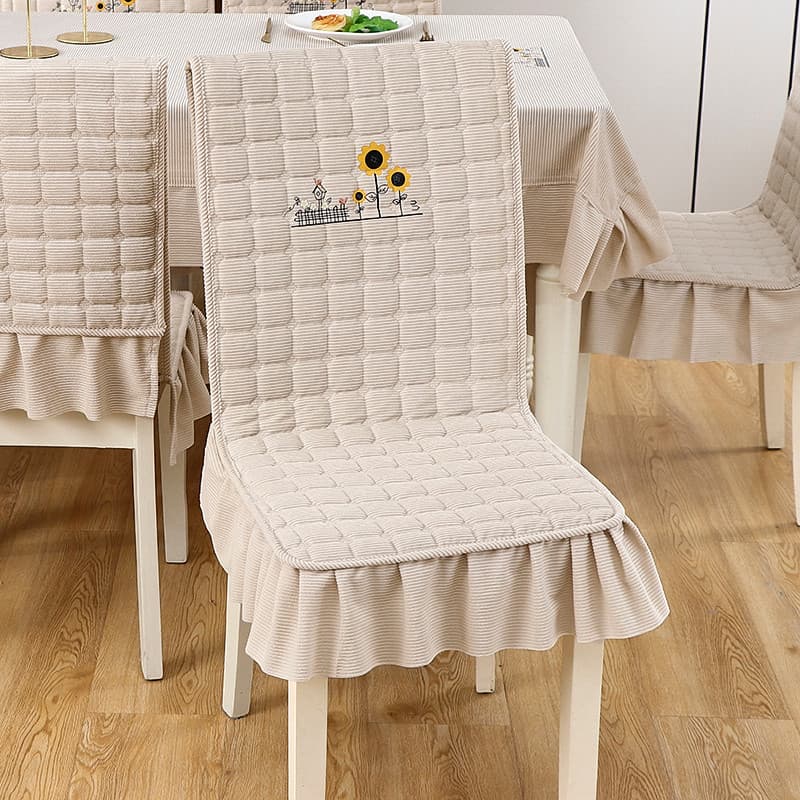 Capa de cadeira doméstica moderna simples capa de fezes conjunta nova luz tecido de luxo Universal High-End mesa de jant