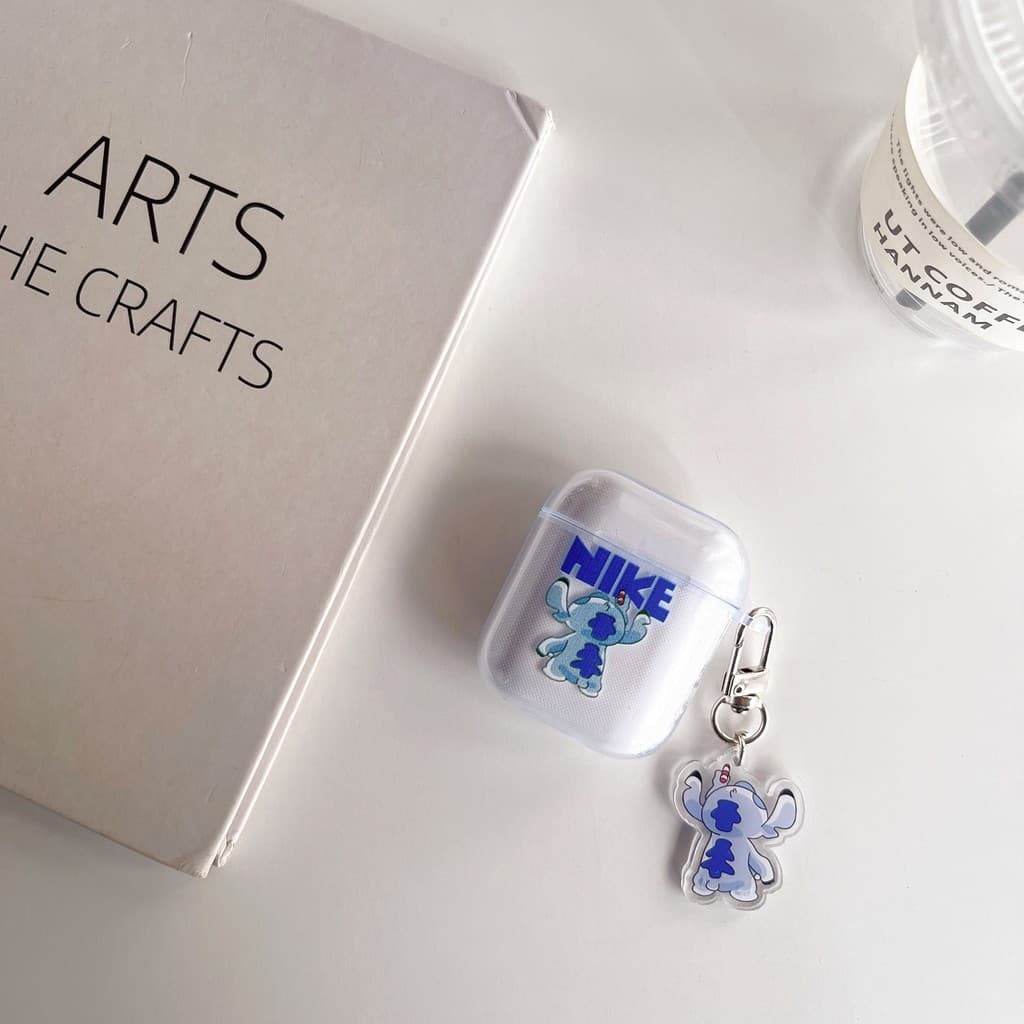 Cute cartoon Stitch protective case for AirPods 4, suitable for AirPods 3,  Pro 2nd and 3rd generation wireless Bluetoot