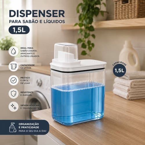 Dispenser Liquido Sabao Higienizador 15 Litros Economico Duravel Facil Reabastecimento
