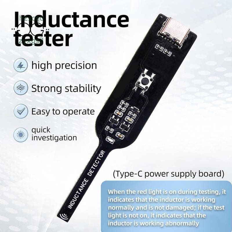 Testador De Indutância Placa-Mãe Bobina Indutor Detector Ferramenta Reparo Indução Eletromagnética Verificação Falha OA