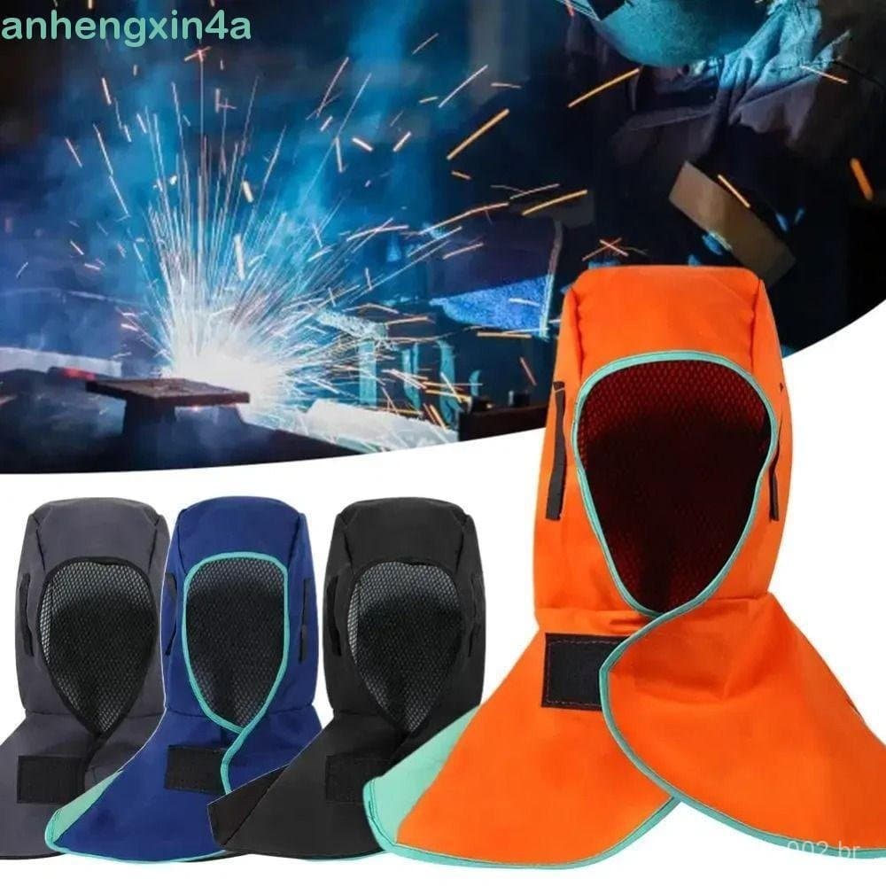 Capacete De Soldagem De Proteção Completa ANHENGXIN , Capa De Pescoço À Prova De Fogo Respirável , Lavável