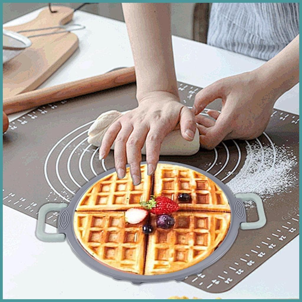 Molde De Waffle De Silicone De Qualidade Alimentar Antiaderente Bandeja Flexível Reutilizável Fácil Liberação Forno Segu
