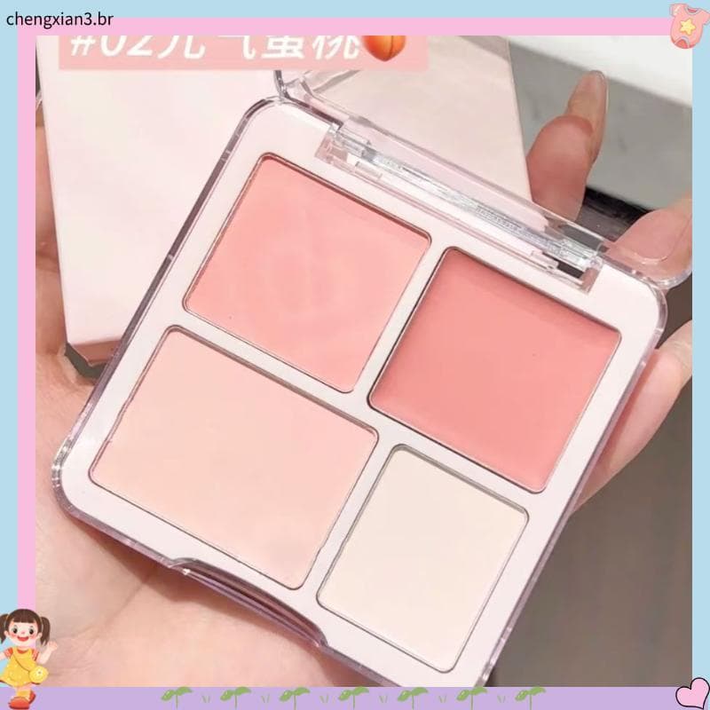 Blush coreano de quatro cores cedo oito placas atmosfera fosca Natural fosco estudantes expansão de brilho de uma peça a