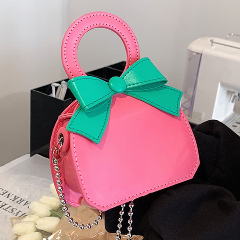Bow ata com bolsa mensageiro fofa ombro cem novo estilo verão único